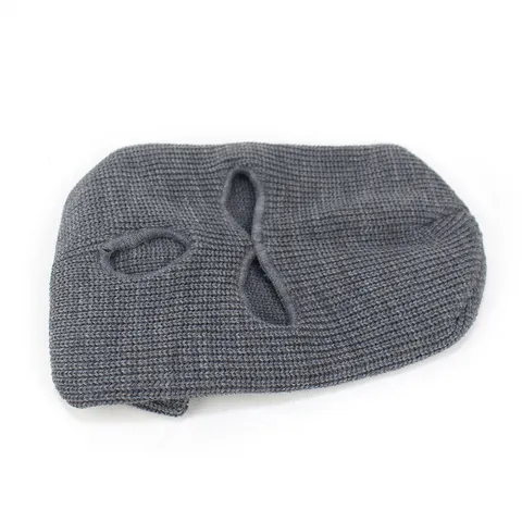 Unisex Gebreide Beanie Balaclava Drie Gats Gezichtsmasker Winter Warm Winddicht Fietsen Buiten Katoen Muts