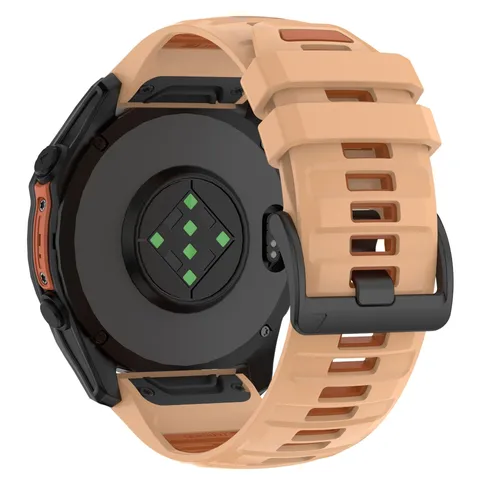 Cinturino per Orologio in Silicone Bicolore Ricambio Cinturino Sportivo Traspirante Con Fibbia in Acciaio Inossidabile Per Smartwatch