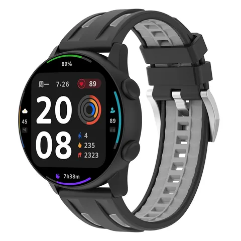 Silicone Watch Band Dual Color Evil Eye Replacement Strap Sport Wristband For Smartwatch Universal Accessories