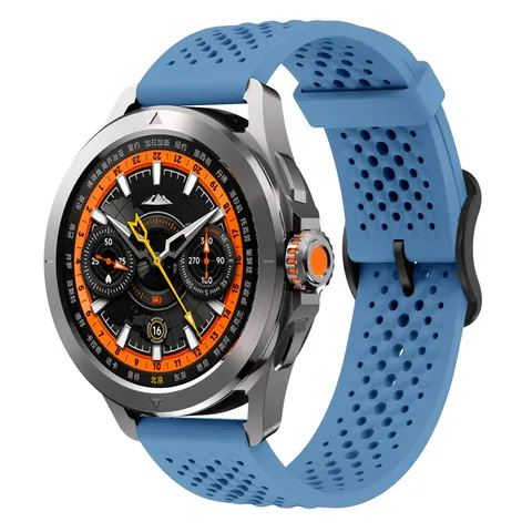 Silicone Watch Band Strap Replacement For Smartwatch 22MM Breathable Soft Sport Wristband Accessories