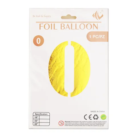 Ballon en Aluminium Doré de 40 Pouces Grand Ballon Mylar Chiffre 0-9 Pour Décoration de Fête d'Anniversaire et Mariage
