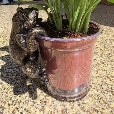 Kreatives Tier Harz Topf Hängende Figur Süße Frosch Katze Affe Pflanzentopf Kante Dekor Garten Hof Landschaft Ornament