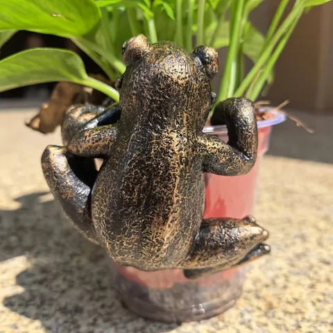 Kreatives Tier Harz Topf Hängende Figur Süße Frosch Katze Affe Pflanzentopf Kante Dekor Garten Hof Landschaft Ornament