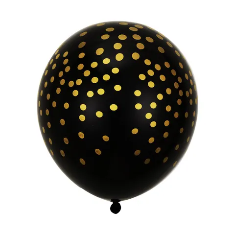 Palloncini in Lattice Pentagramma Trasparente Pois Decorazione per Festa di Laurea Capodanno Palloncini Decorativi Neri e Dorati