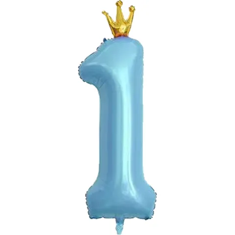 Grands Ballons Chiffres Avec Couronne Feuille d'Aluminium Ballon Chiffre Mylar Pour Décoration de Fête d'Anniversaire Mariage Anniversaire