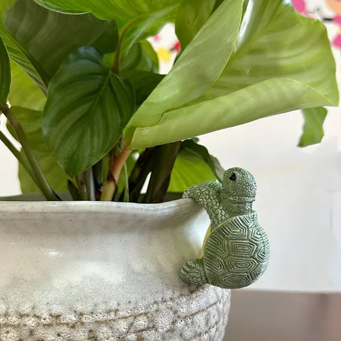 Simulation Schildkröte Harz Skulptur Figur Süß Tier Blumentopf Hängende Dekoration Garten Hof Draußen Heim Dekoration