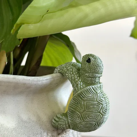 Simulation Schildkröte Harz Skulptur Figur Süß Tier Blumentopf Hängende Dekoration Garten Hof Draußen Heim Dekoration