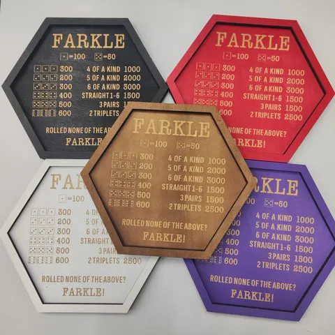 Hölzernes Farkle Würfeltablett Brettspiel Lasergesgravierte Anzeigetafel Familie Party Tischspiel Kiefernholz Würfelhalter