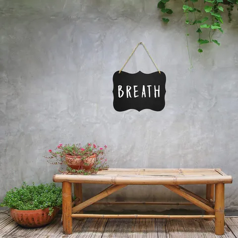 Black Acrylic Blank Desktop Blackboard Creative Hanging Message Board Door Indicator Memo Board Home Office Decor