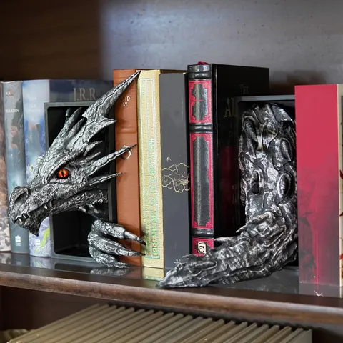 Creative Fantasy Dragon Bookends Resin Crafts Office Living Room Bookshelf Desktop Decorative Ornaments Book Holder