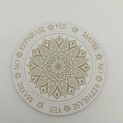 Wooden Laser Engraved Meditation Board Seven Star Array Divination Plate Wooden Energy Plate Home Decor