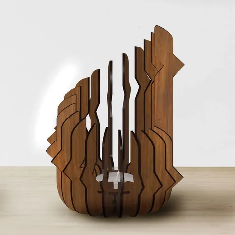 Creative Wooden Lotus Candle Holder Nordic Style Hollow Tea Light Stand Desktop Decorative Ornaments For Home Decor
