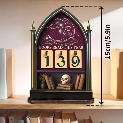 Gothic Arch Wooden Reading Counter Stand Books Read This Year Desktop Ornament Aesthetic Bookshelf Decor