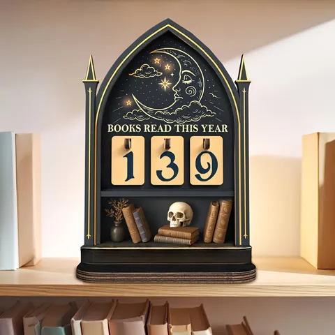 Gothic Arch Wooden Reading Counter Stand Books Read This Year Desktop Ornament Aesthetic Bookshelf Decor
