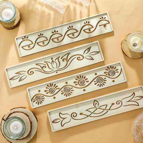 DIY Hohl Malerei Schablonen Ranken Blumenmuster Zeichnung Vorlage Für Wand Boden Handwerk Kunst Dekoration
