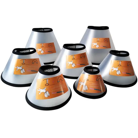 Transparent Pet Recovery Collar Adjustable Elizabethan Cone Anti-Lick Scratch Wound Healing Shield For Cats Dogs