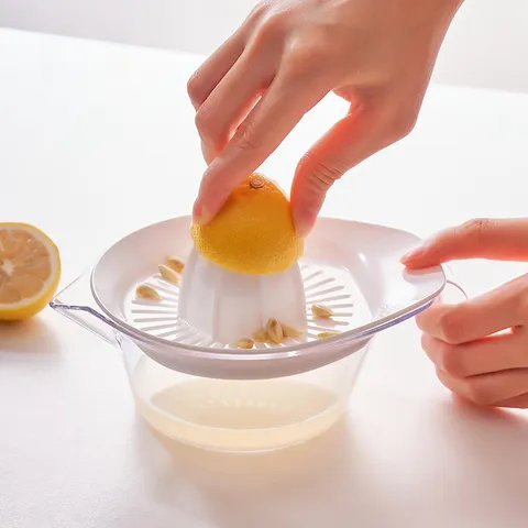 Manuelle Fruchtpresse Haushalt Orange Zitronenpresse Kunststoff Handpresse Becher Küche Werkzeug Saftbereiter