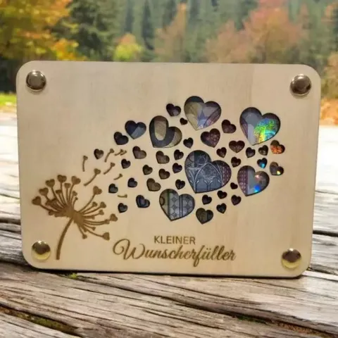 Caja De Regalo De Sobre De Madera Creativo Wish Granter Soporte De Dinero Tarjeta Decorativa Con Remaches Metálicos Para Fiesta Festiva Decoración Del Hogar