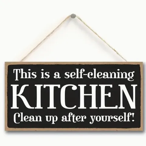 Rustic Wooden Wall Plaque Hanging Sign Inspirational Quote For Kitchen Bathroom Home Decor Wooden Sign Gift