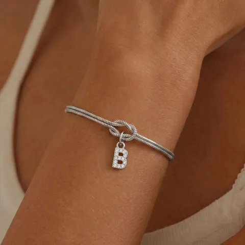 Bracciale a Catena Serpente Nodo Concentrico in Acciaio Inossidabile Rame Strass Alfabeto Lettera Ciondolo Bracciale per Donna Gioielli Regalo