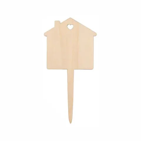 Wooden Plant Labels Yard Gardening Markers Assorted Shapes Cute Plant Tags For Succulent Flowers Micro Landscape DIY Craft