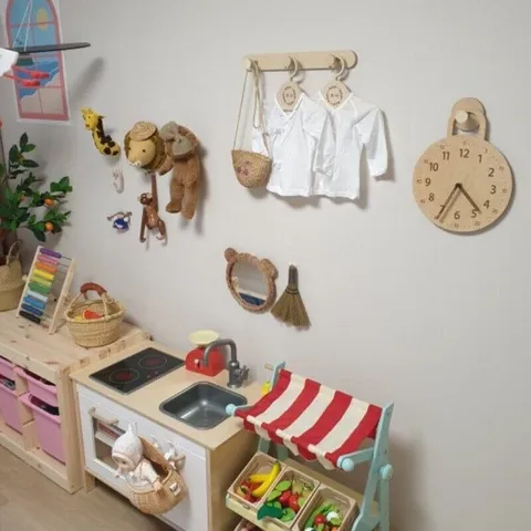 Japanischer Stil Holzuhr Kreative Stille Minimalistische Wanduhr Für Kinderzimmer Und Wohnzimmer Deko