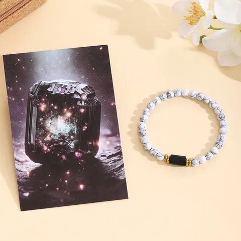 Minimalist Natural Stone Beaded Bracelet For Women Geometric Elegant Tourmaline Healing Crystal Stretch Bracelet Fashion Jewelry Gift
