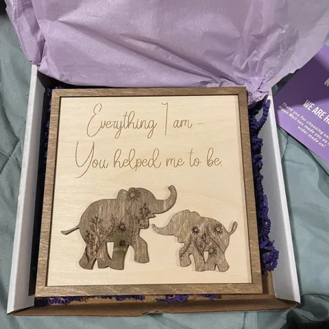 Peinture Décorative 3D en Bois pour la Fête des Mères Art Mural Animal Suspendu Ornement en Bois de Pin Cadeau de Décoration Intérieure
