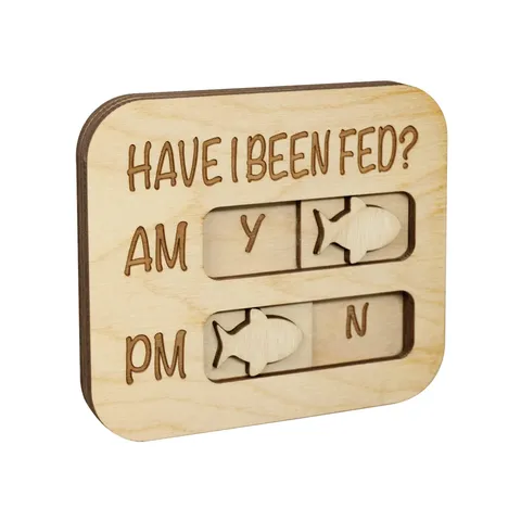 Wooden Pet Feeding Reminder Sign Cat And Dog Magnetic Plaque Board Cute Animal Food Tracker Board Home Decor