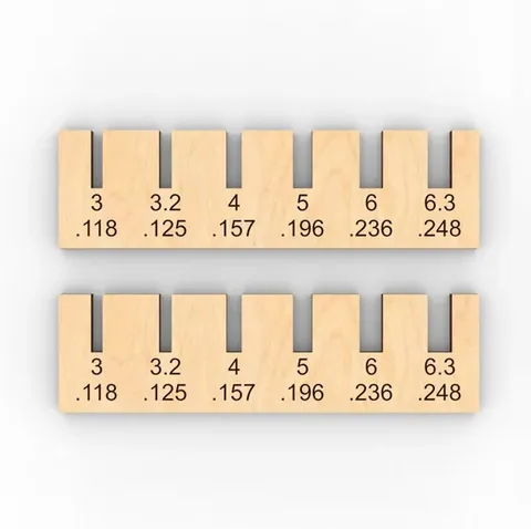 Wooden Material Thickness Measuring Ruler Caliper Wood Thickness Confirmation Gauge Tool For Office Measurement