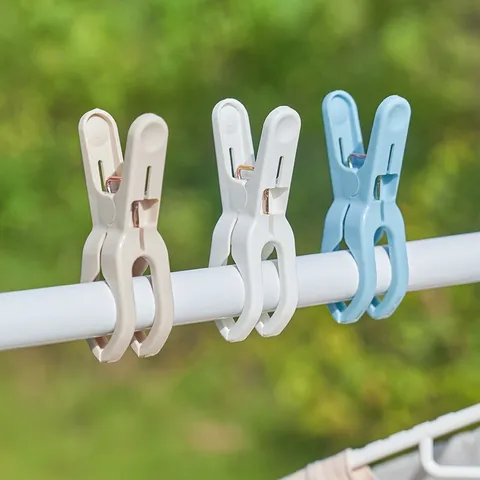 Pinces à Linge en Plastique Robustes Pinces à Couette Coupe-vent Pinces de Lessive Ensemble Multifonctionnel pour Maison Balcon Séchage