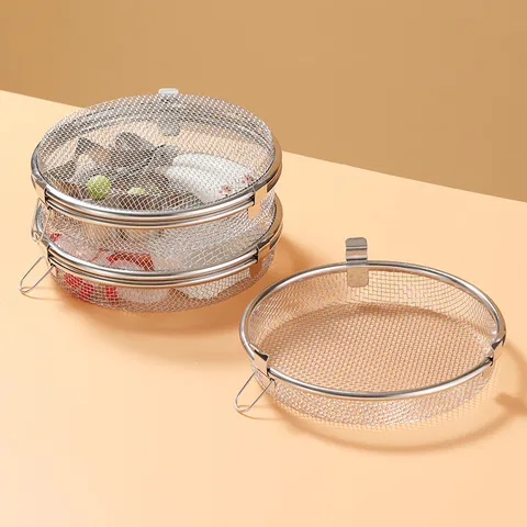 304 Stainless Steel Dishwasher Basket Small Parts Cleaning Storage Mesh Basket Kitchen Gadget with Secure Lock and Handle