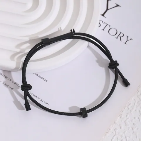 Minimalistisches Wolframkarbid Zahnrad Flucht Armband Verstellbares Handgefertigtes Geflochtenes Überlebensseil Armband Schmuck
