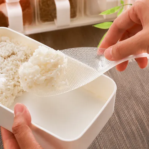 Anti-Stick Rice Scoop TPX Resin Spoon Heat Resistant Japanese Kitchen Utensils For Electric Cooker Transparent White Rice Shovel