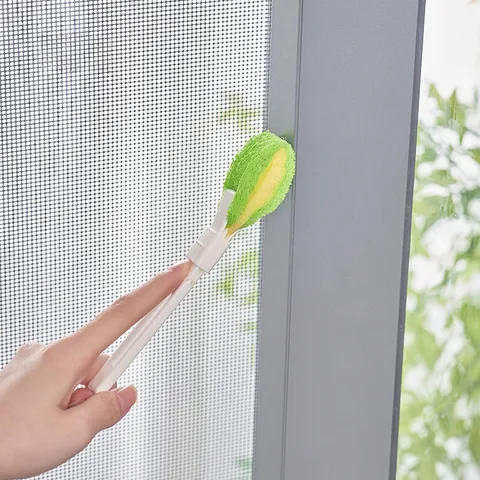 Multifunctional Gap Cleaning Brush Plastic Handle With Replaceable Sponge Scrub Pad For Household Kitchen Bathroom