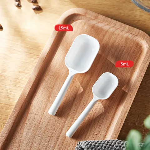 Japanese Style Kitchen Measuring Spoons Plastic Quantitative Spoons For Baking Milk Powder Coffee Food Grade Seasoning Scoops