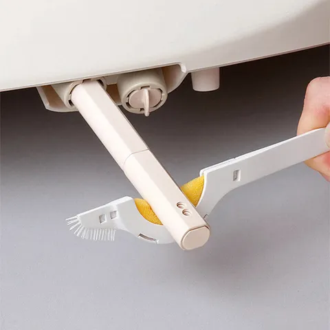 Japanische Intelligente Toilettendüse Spaltreinigungsbürste Doppelkopf Schwamm Langer Stiel Badezimmer Felgen Reinigungswerkzeug