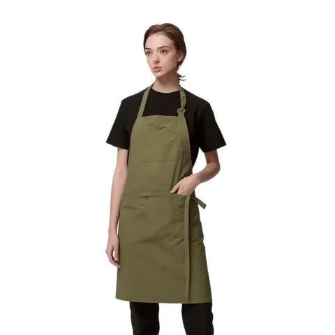 Tablier de Cuisine Minimaliste en Taslan Imperméable Anti Huile Vêtements de Travail Sans Manches Avec Grandes Poches Bretelles Réglables pour Café Restaurant Maison Unisexe