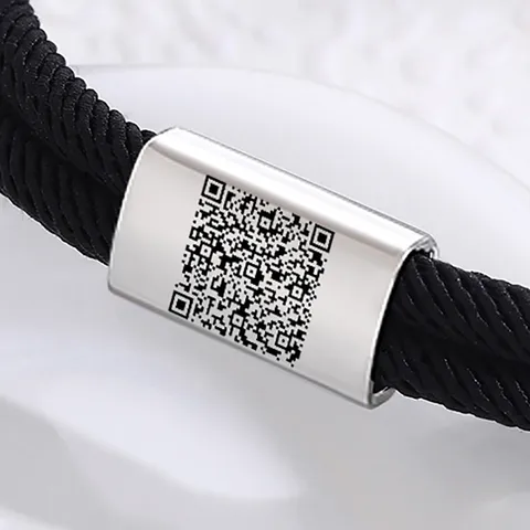 Handmade Woven Paracord Stainless Steel Bracelet For Men Women Adjustable Geometric Tube Charm Minimalist Fashion Jewelry Wristband