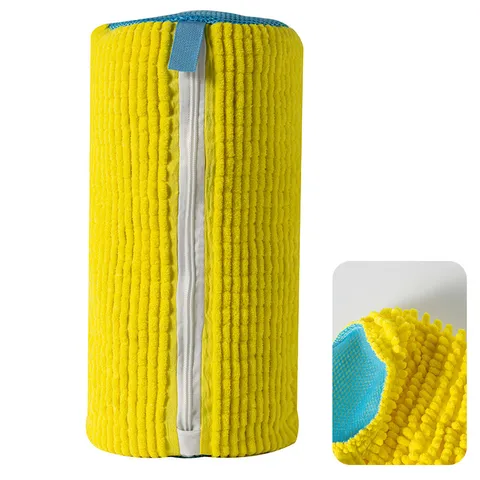 Sac à Linge en Chenille Épaissie pour Chaussures en Machine à Laver Sac de Protection Cylindrique en Maille Réutilisable pour Maison