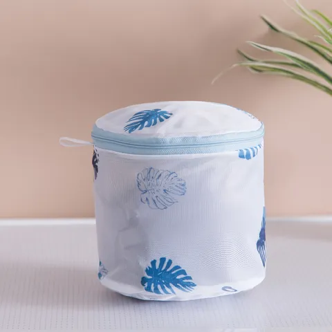 Printed Mesh Laundry Bag For Washing Machine Protection Polyester Underwear Bra Delicate Wash Bag Home Clothes Storage Organizer Bag
