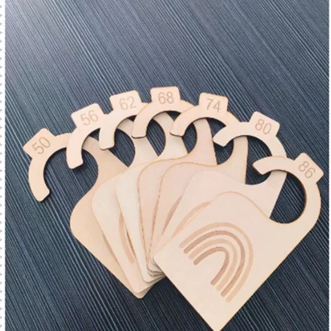 Wooden Baby Closet Dividers Rainbow Design Nursery Clothes Size Organizers For Newborn Infant Wardrobe Storage Decor