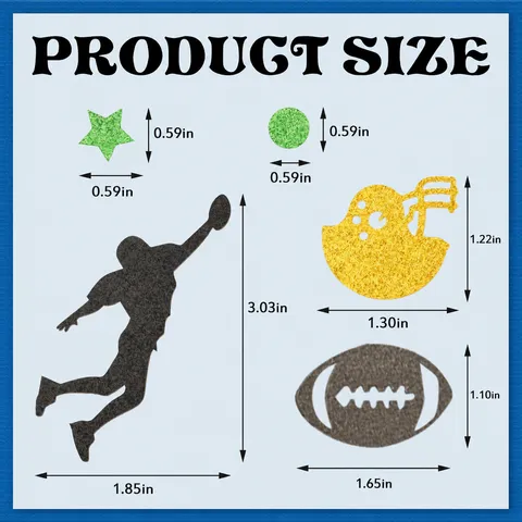 Glitter Rugby Theme Confetti Silhouette Helmet Star Table Table Scatter Decoration For Super Bowl Birthday Sports Party Scene Supplies