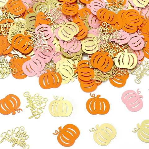 Thanksgiving Pompoen Confetti Glitter Little Pumpkin Letter Pailletten Voor Verjaardag Tafel Decoratie Feestartikelen