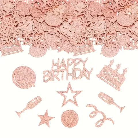 Happy Birthday Confetti Glinting Paper Table Scatter Decorations For Birthday Celebration Party Supplies