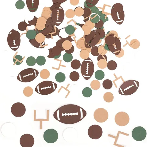 Football Party Confetti Decoration Sports Theme Paper Sequins Set For Super Bowl Table Decor Graduation Birthday Party Supplies