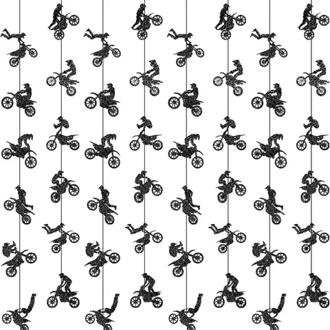 Guirnaldas de Fiesta de Cumpleaños de Motocross Pancartas Colgantes de Papel Decoraciones de Techo para Habitación