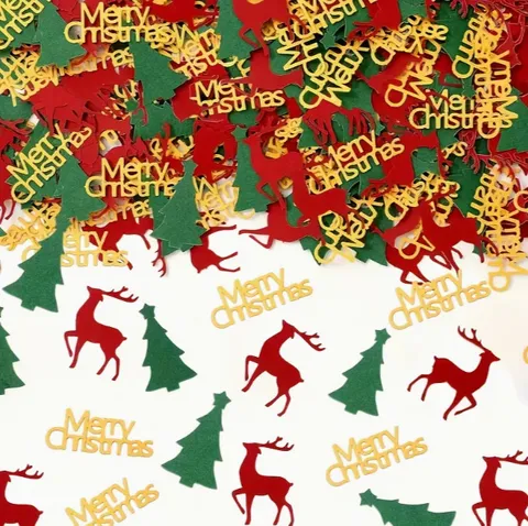 Weihnachten Tischkonfetti Rentier Schneeflocke Weihnachtsbaum Stern Pailletten Glitzerpapier Für Feiertags Party Dekoration