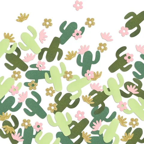 Cactus Coriandoli di Carta Piante Grasse Decorazioni Tavolo per Baby Shower Verde Tropicale Estate Compleanno Festa Tavolo Forniture
