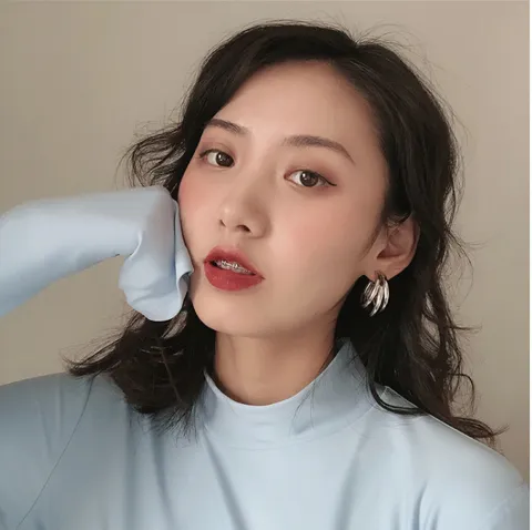 Koreanisch Mode Metall Mehrschichtige C-Form Creolen Damen 925 Silber Stift Minimalistisch Tägliche Ohr Schmuck